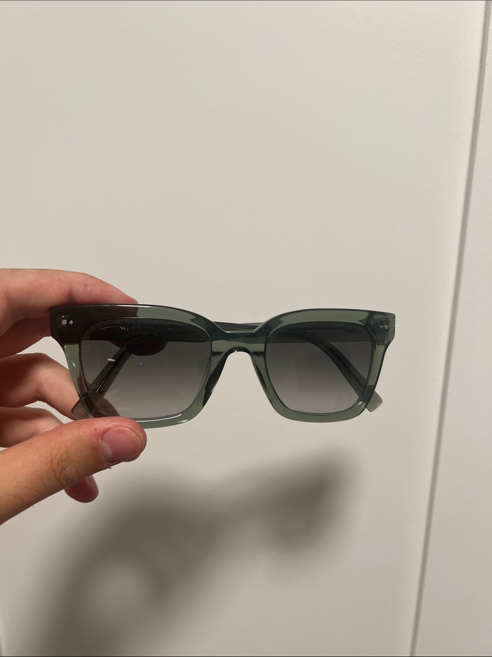 Translucent Olive Green Warby Parker Sunglasses